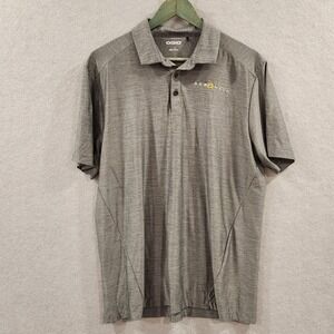 OGIO Polo Shirt Men's XLG‎ Heathered Gray Short Sleeve Embroidered